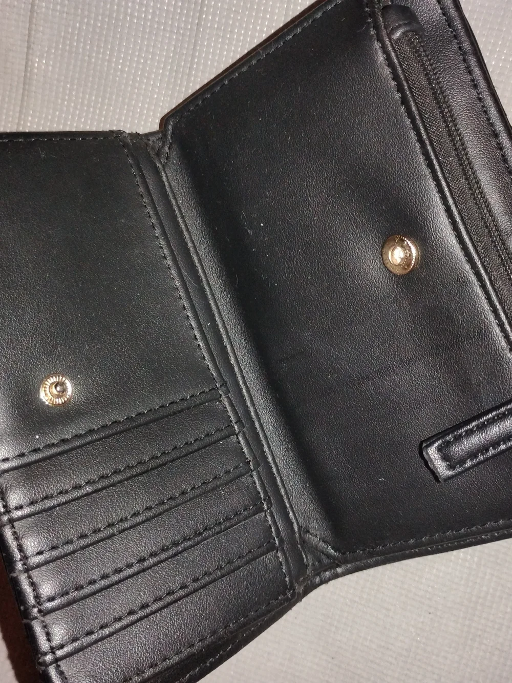 Quilted Heart Black Women's Card Holder Wallet